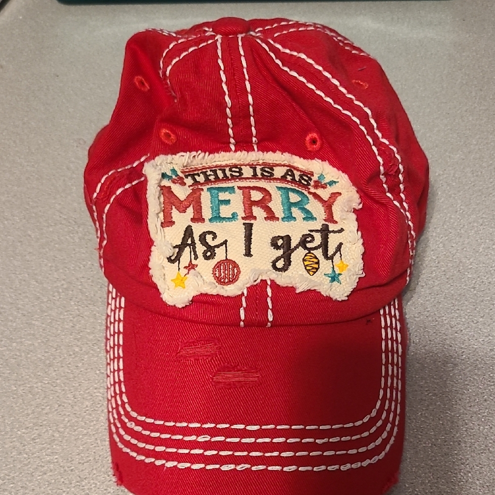 KBETHOS Festive Red Cap with Embroidery